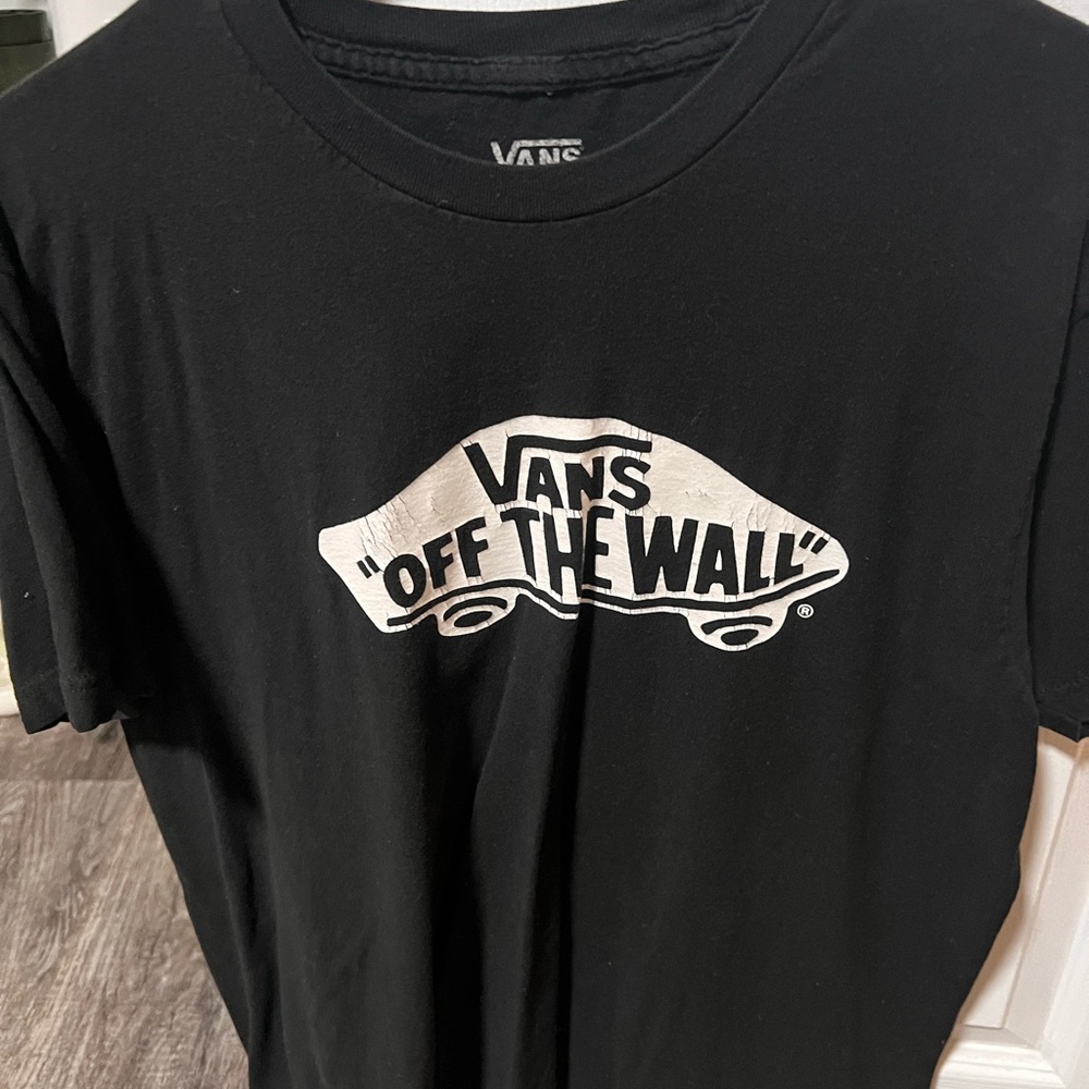 Vans Classic Black Tee with White Logo